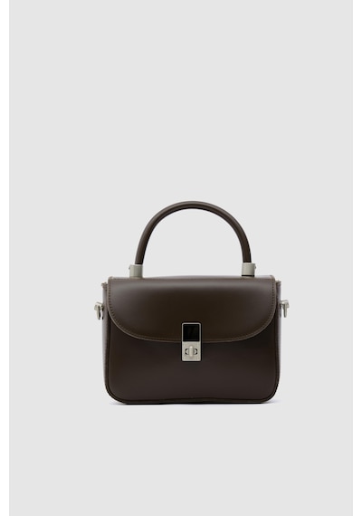 Shule Bags Cobble Small Çapraz Çanta Kahve Kahve