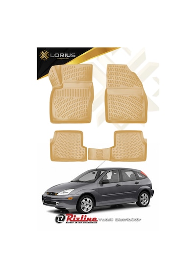 Rizline Ford Focus 1 1998-2004 Bej 3D Havuzlu Paspas