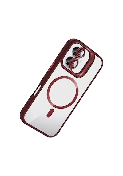 Joko Apple İphone 17 Remim Lensli Magsafe Standlı Kapak - Bordo