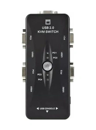 4 Port Usb Kvm Switch, 4 Kasa 1 Monitör Switch, 4 Bilgisayarı Tek Elden Yönetin,