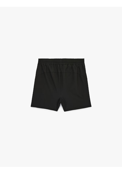 Koton Beli Lastikli Basic Taytlı Spor Şort Siyah 6sam40085nw