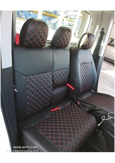 Fiat Pratico 2+1 Araca Özel Deri Oto Koltuk Kılıfı (493099459)
