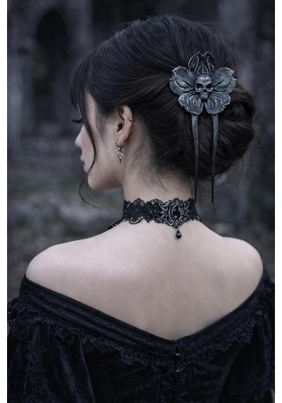 Gotik Kafatası Çiçek Saç Tokası Siyah Saç Çubuğu, El Yapımı Görünümlü, Kadın & Cosplay & Günlük Kullanım İçin Saç Aksesuarı Diğer Gotik Kafatası Çiçek Saç Tokası Siyah Saç Çubuğu, El Yapımı Görünümlü, Kadın & Cosplay & Günlük Kullanım İçin Saç Aksesuarı Diğer