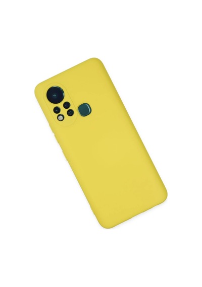 İnfinix Hot 11s Kılıf Nano İçi Kadife Silikon - Sarı 0.2M-Çok Renkli