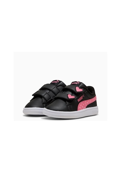 Puma Smash 3.0 Hearty Inf Bebek Spor Ayakkabı Siyah Pembe Siyah - Pembe