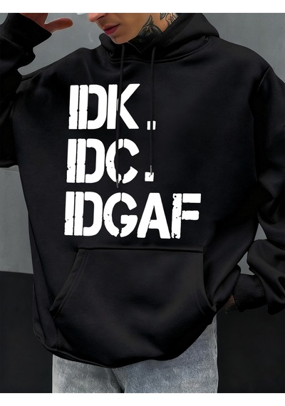 Startmore Startmoreumurumda Değil Komik Baskılı Kapüşonlu Üstler Erkek Günlük Giyim Moda Y2k Hoody Sonbahar Pola Siyah