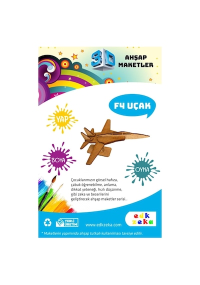 Ahşap Maket F4 Uçak Boya Ve Fırça