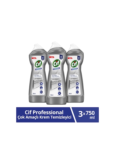 Cif Pro Çok Amaçlı Mineralli Krem Temizleyici 750 Ml 3 Adet Diğer