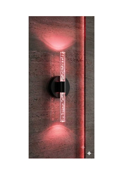 Bubbleflux Small 31 Cm Modern Tasarım Led Aplik - Duvar Lambası - Siyah - Elektrikli - Rgb Kumandalı Siyah Rgb Elektrikli Kumandalı