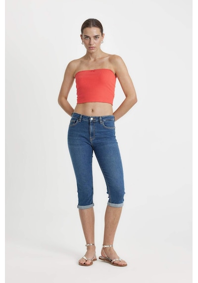 Defacto Normal Bel Jean Kapri B9168ax24smnm28 Mavi