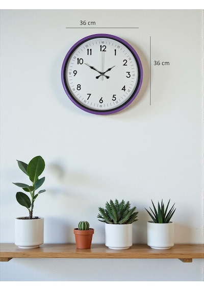 36 Cm Mor Dekoratif Duvar Saati Diğer 88918100