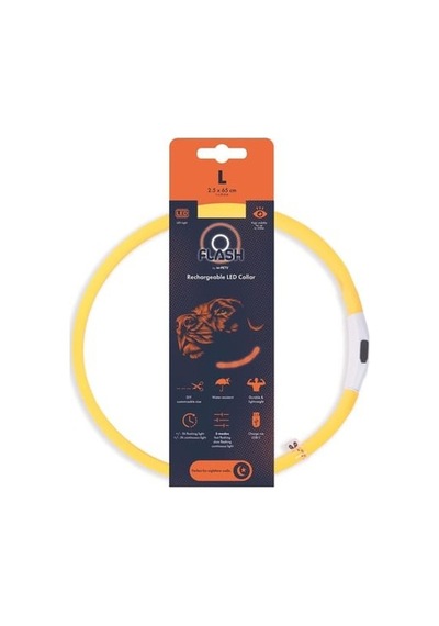 M-pets Flash Led Boyun Tasma Orange L