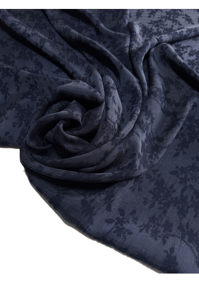 Jakarlı İpek Cupro Kumaş En 120 Cm Parlak Dökümlü Elbise, Gömlek, Kimono, Takım Ve Pantolon 1200 -9 Mavi