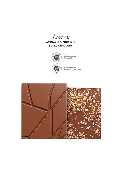 Patiswiss Anneler Günü Lavanta Aromalı Ve Fındıklı Sütlü Çikolata 100 G