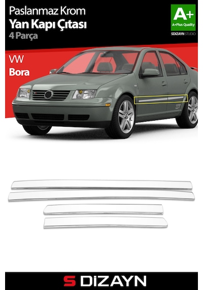 S-Dizayn Vw Bora Krom Yan Kapı Çıtası 4 Prç 1998-2004