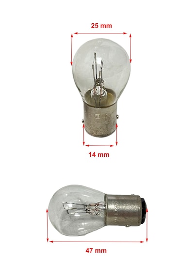 Eco 12v/21w 5w 1016 Bay15d Çift Duy, Şaşı Düz Tırnak, Fren, Stop, Sis Ampulü 10 Adet