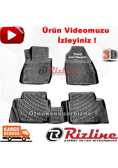 Ford Fiesta 3D Paspas Havuzlu Siyah Hb 2018 Sonrası 4 Prç.Rizline N11.15578
