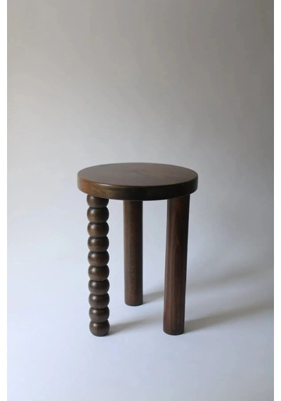 Minimalist Ahşap Mantar Yan Sehpa Modern Tekli Fiskos / Çiçeklik Kahverengi