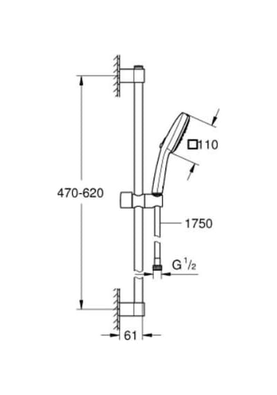 Grohe Tempesta Cube 110 Duş Seti - 27579003 Krom
