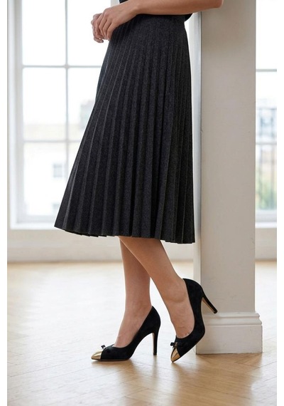 Papuçcity Kuum London K145-25881 Kadın Topuklu Stiletto Ayakkabı Sıyah