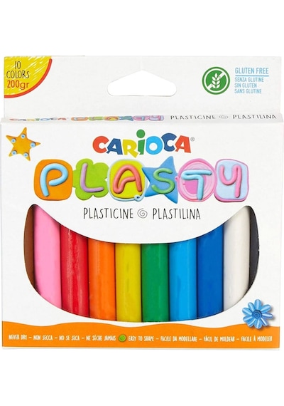 Plasty Kurumayan Oyun Hamuru 10 Renk 200 Gr. 42173 Sarı