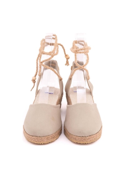 Star Tombis Gerçek Elişi Hasır Jüt Bileğe Bağlı Ipli Günlük Kız Çocuk Espadril Handmade Bej
