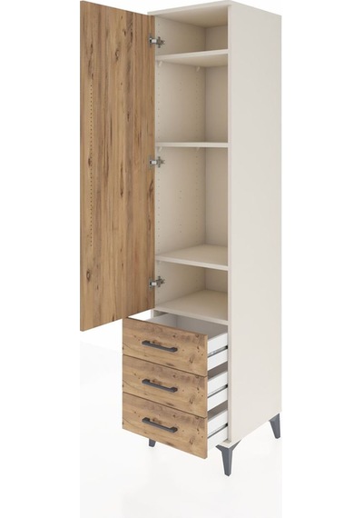 Hyperion Dolap 4 Raflı 3 Çekmeceli Tek Kapaklı 44x44x195 Ayta... Aytaşı