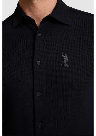 U.s. Polo Assn. Erkek Siyah Gömlek Örme 50320217-vr046
