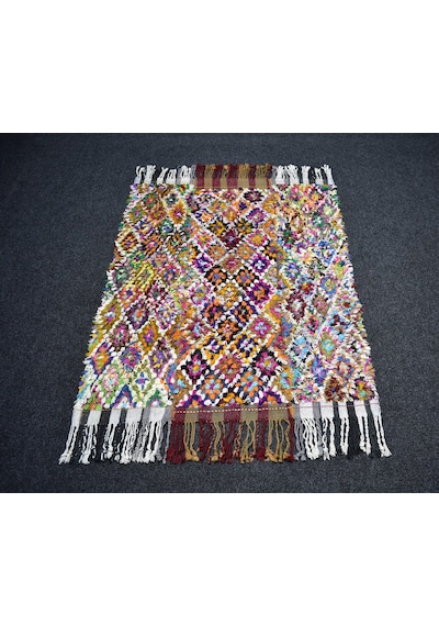 Zehra Abla Halı El Dokuma Otantik Reyhanlı Adana Tülü Yün Kilim 7083 Çok Renkli