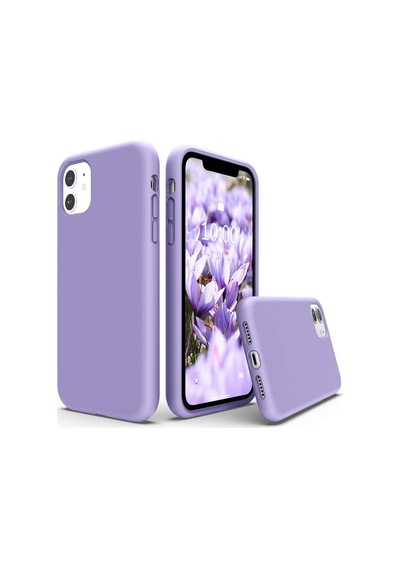Apple iPhone 11 Kılıf 6.1 İle Uyumlu, İnce Sıvı Silikon 3 Katmanlı Tam Kaplamalı Yumuşak Jel Kauçuk Kılıf Kapak, L