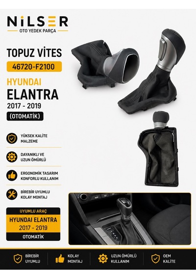 Hyundai Elantra Vites Topuz Körüklü 2017-2019 Otomatik Açık Gri