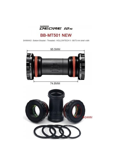 Shimano Orta Göbek BB-MT501 Hollowtech II Mtb Siyah