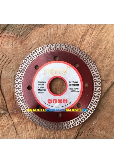 Freed 115 Mm İnce Granit Kesici Porselen Seramik Kesici Disk 1.2m