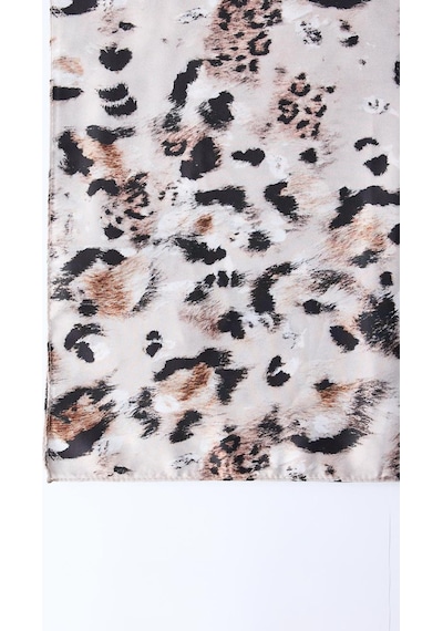 Jimmy Key Bej Dokuma Leopar Desenli Eşarp 5ww495461130