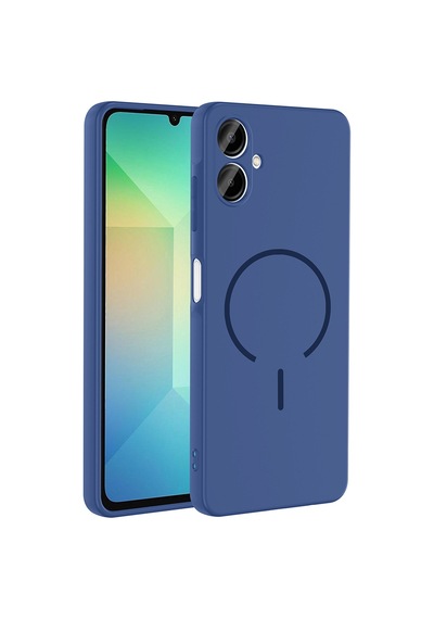 Zore Galaxy A06 Kılıf M-safe Şarj Özellikli Ogaa Meta Kapak - Lacivert