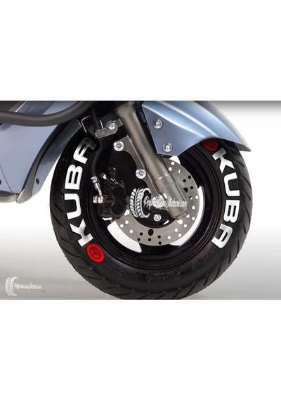 Kuba Lastik Yazısı Scooter Lastik Stikeri 10-14 İnç Arası Uyumlu