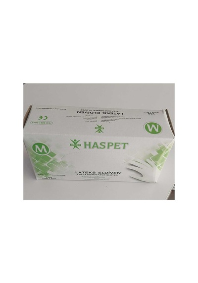 Has-pet Haspet Latex Pudrasız Eldiven Medium 100'lü