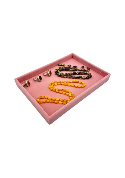 Servis Sunum Ve Fotograf Çekim Tablası Mini Pembe Süet