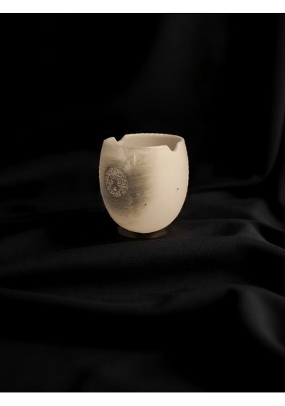 Resim, Fırça - Dekoratif Boya Seramik Su Kabı 5x6,5x6,5 Cm
