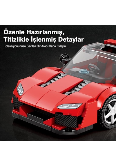 Reobrix Technic 828 Ferrari J50 Spor Araba Yaratıcı Yapı Blok Seti Building Blocks - 298 Parça