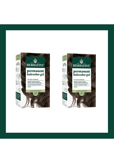 Herbatint Permanent Haircolour Gel 5n Light Brown 2'li