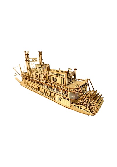 Algwooddesign Nehir Gemisi Ahşap Maket Seti 713 Parça Dıy 3d Puzzle Mississippi Buharlı Gemi Koleksiyoner Modeli