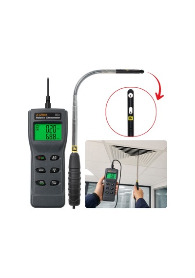 Az 8953 Sıcak Tel Anemometresi Bükülebilir Teleskopik Prob