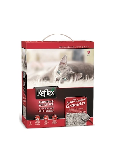 Reflex Aktif Karbon Granüllü Topaklaşan Bentonit Kedi Kumu 6 L