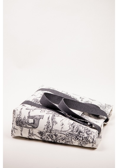 Fabric Craft Bag Plaj Çantası Kadın Omuz Çantası Duck Kumaş İçi Astarlı Mıknatıslı 50x43 Cm Gri
