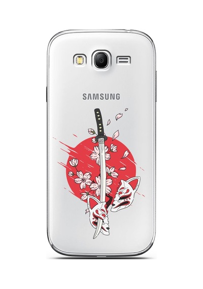 Samsung Uyumlu Grand Neo Cut Face Tasarımlı Süper Şeffaf Telefon Kılıfı Çok Renkli