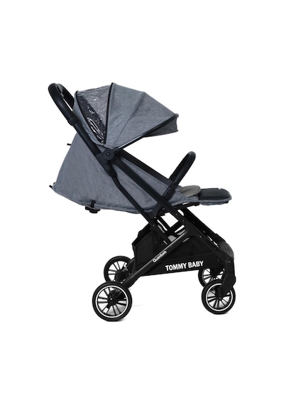 Tommybaby Quantum Kabin Travel Bebek Arabası Kabin Boy Bebek Arabası Pedli Katlanabilir Yağmurluk Hediye Gri