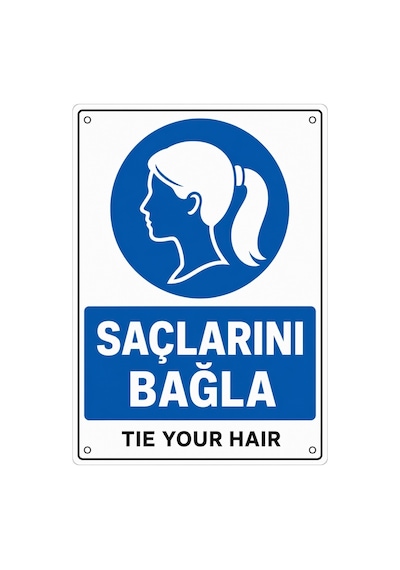Saçlarını Bağla 21x30cm Pvc Isg Levha V3