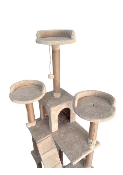Missidea Cat City Yeni Rezidans Kedi Oyun Evi Ve Tırmalama Bej