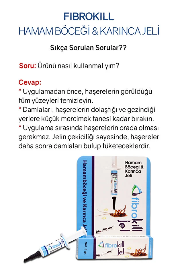 Fibrokill Karınca Ve Hamam Böceği Jeli 5gr 2 Adet